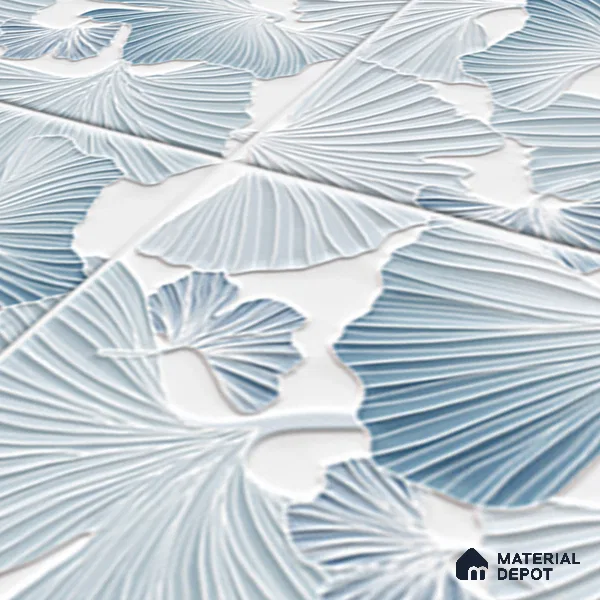 Floral Wall Tile TL 07244 B Florina 1006 1 ft x 1 ft Ceramic Glossy Finish - 9 mm  | 2 mm Spacer is Mandatory | Please Expect a Slight Variation of Pattern (Sample)
